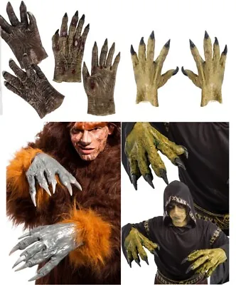 Monster Werewolf Sea Creature Gloves Fancy Dress Claws Cosplay Wolf Undead Hands • $32.91