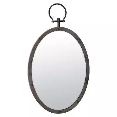 24.8  X 14.1  Bronze Industrial Wall Mirror With Metal Hanging Loop • $26.54