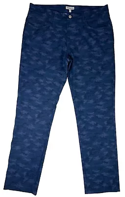 Men's Peter Millar EB66 Camo Performance Five-Pocket Golf Pants Navy Size 35x30 • $59.99