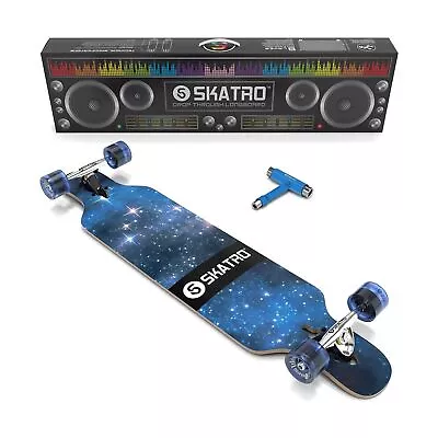 Skatro Drop Through Longboard Skateboard Freeride - Includes T-Tool Galaxy 1 • $131.29