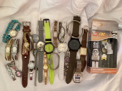 $9.97 • Buy Watch Lot Parts 4 Repair Relic Ann Klein Bvlgari Disney Seiko Eden Lego Citizen