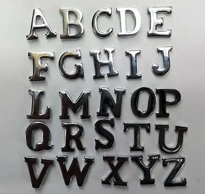 British Made Military Issue Snap Pin ½  Chrome Shoulder Or Collar Letters  A-Z • £3.59