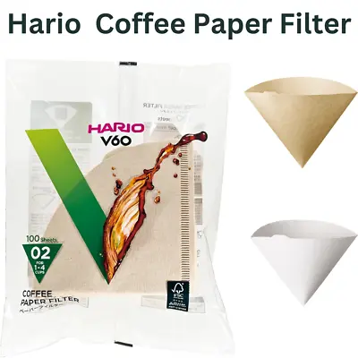 Hario V60 Single-Use Paper Coffee Pour-Over Cone Filters For Exceptional Brewing • $16.75