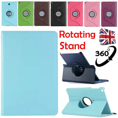 For Samsung Galaxy Tab A A7 S6 S7 FE S8 Plus Rotating Stand Flip Case Cover • £9.55
