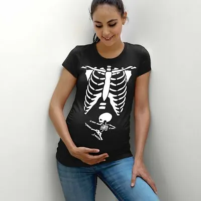 Skeleton Baby Ninja Maternity Halloween Costume T-Shirt Fancy Dress Funny L96 • £15.99