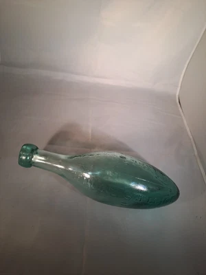 £18 • Buy Early Deep Aqua J. Schweppe 10oz Victorian Hamilton Bottle C1870's 