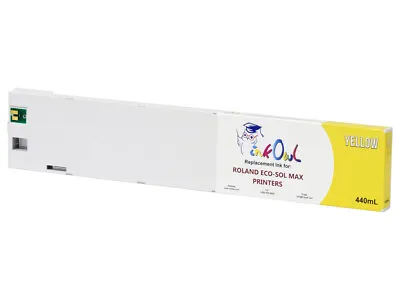 440ml InkOwl YELLOW Compatible Cartridge For Roland ECO-SOL MAX (ESL3-4YE) • $69.95