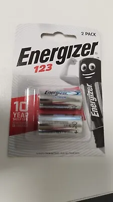 2 X Energizer CR123 CR123A 123 3v Lithium Photo Batteries Battery • £4.98