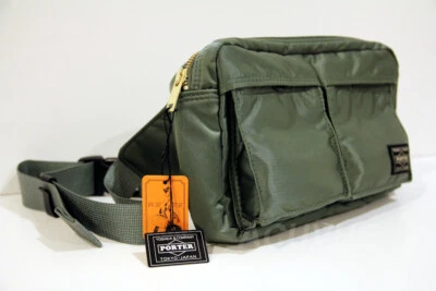 $238 • Buy Yoshida PORTER Tanker Waist Bag Crossbody SAGE GREEN 622-68723 JAPAN Made MA-1
