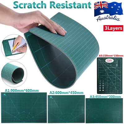 Cutting Mat Self Healing Craft Double Sided Grid 4ply Thick Board A1/A2/A3 +A5 • $13.89
