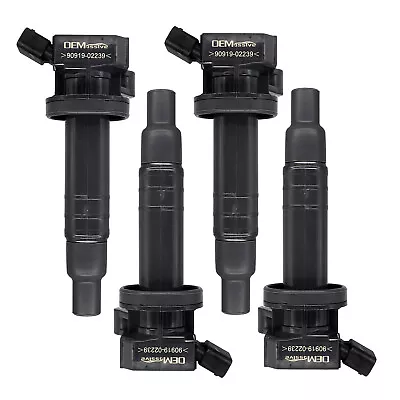 X4 Ignition Coils 90919-02262 For Toyota Corolla Matrix Celica Chevy Prizm 1.8L. • $49.99