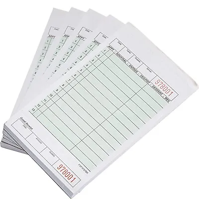 40 Pack - 2 Part Green Carbonless Guest Check Pads - 50 Pages Per Server Pad • $49.95