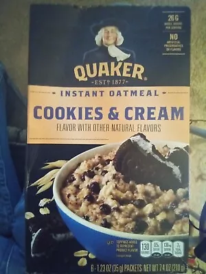 Quaker Instant Oatmeal Cookies & Cream 6 Packets • $6