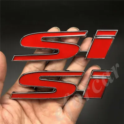 2pcs 3D Metal Red Si Car Trunk Rear Emblem Badge Decal Sticker Japan JDM • $9.90