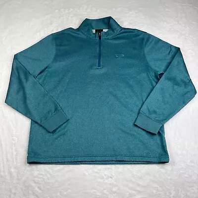 Oakley Sweater Mens Large Blue 1/4 Zip Sweatshirt Pullover Casual Soft * • $19.99