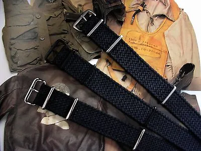 Perlon NATO G10 ® Braided Woven Heavy Nylon Watch Band Strap IW SUISSE 18-20-22m • $24.95
