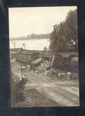 Real Photo New Haven Missouri Railroad Train Wreck Disaster Opstcard Copy • $11.99