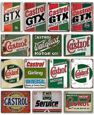 Vintage Style Castrol Metal Garage Signs Mancave Wall Shed • £3.99