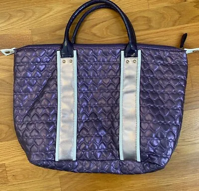 £14.82 • Buy Justin Bieber Purple Heart Quilted Hand Bag Purse Tote 
