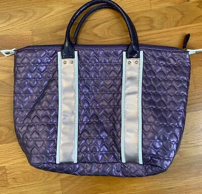 £14.74 • Buy Justin Bieber Purple Heart Quilted Hand Bag Purse Tote 