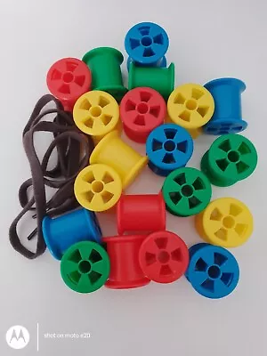 20 Assorted Colours Plastic Threading Cotton Reels . • £2.50