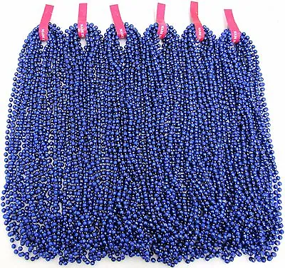 Mardi Gras Beads Royal Blue Disco 6 Dozen Throw 33  Parade Party 72 Necklaces • $15.99