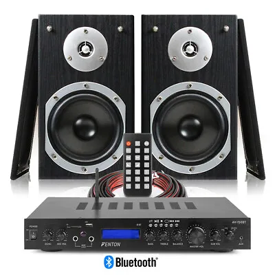 Hi-Fi Stereo Speaker System With Home Theatre Amplifier FM Bluetooth SHFB55B • £160