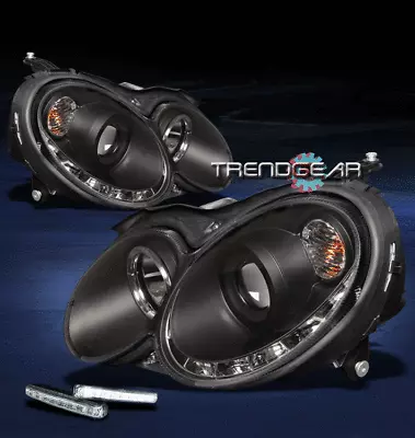 2003-2009 Mercedes-benz Clk Class W209 Halo Black Projector Head Light W/drl Led • $468.95