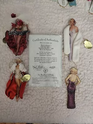 (LOT OF 4) The Glamorous Miss Monroe Ornaments Bradford Editions W/ COA • $55