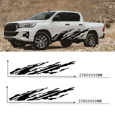 2x Car Body Stickers Graphics Black Mud Splash Style For Truck Off-road Pickup • $51.47