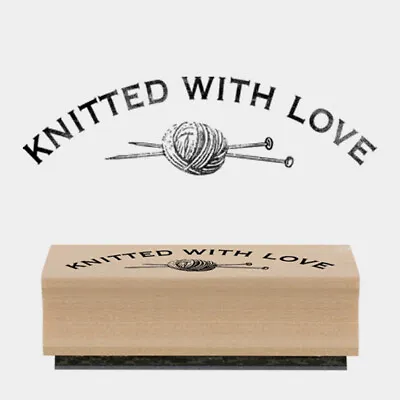 East Of India Rubber Stamp - Kinitted With Love • £3.50