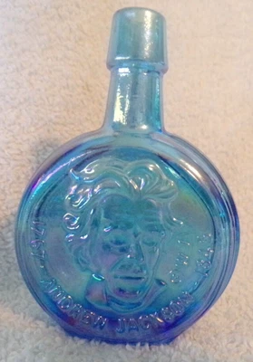 $4 • Buy 1972 Wheaton 3  Mini Iridescent Presidential Decanter Bottle Andrew Jackson