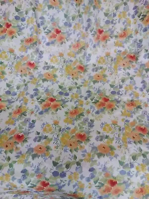 £39.99 • Buy Vintage Fabric Eden Rose Curtains Ashley  Floral Muted Sanderson Cottage Pleat