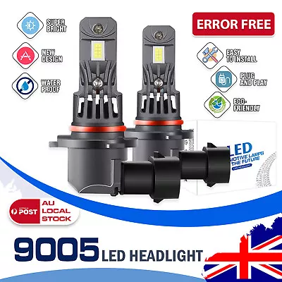 9005 HB3 CANbus LED Headlight Globes Kit H/Lo Beam 7200LM 6000K White 2pcs • $48.99