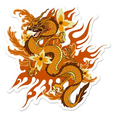 Chinese Dragon Flames Vinyl Decal Sticker - Ebn7759 • $5.07