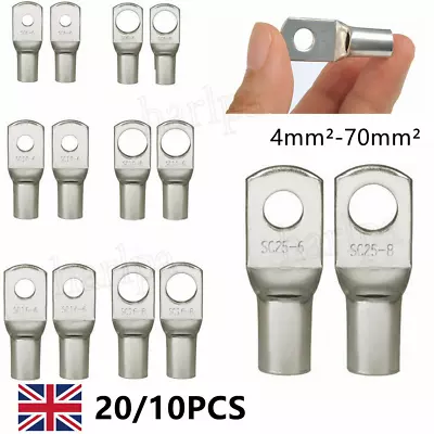 £7.29 • Buy Copper Tube Terminals Terminal Battery Welding Cable Lug Ring Crimp Connectors