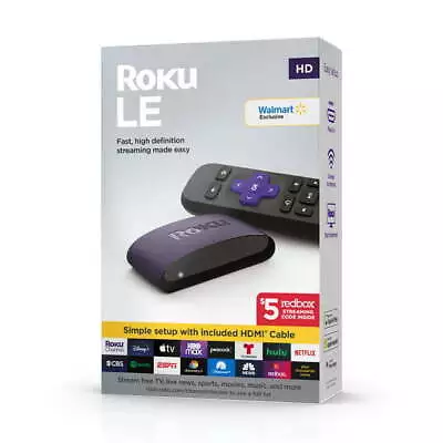 Roku LE HD Streaming Media Player With High Speed HDMI Cable & Remote 3930S4 NOB • $24.99