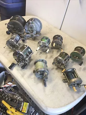 Lot Of 10 Antique Vintage Fishing Reels  Pflueger South Bend Bronson And Others • $49.99
