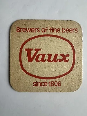 Vaux Fine Beers Vaux Breweries Ltd Castle Street Sunderland Vintage Beer Mat • £1.30