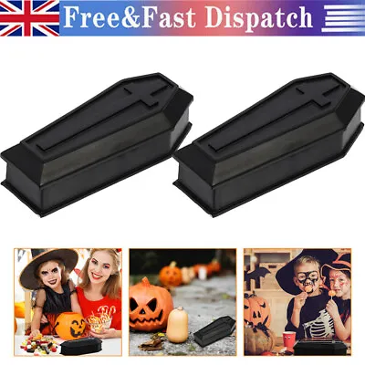 1/14 Pcs Halloween Prank Prop Plastic Coffin Gift Miniture Decoration Box • £4.39