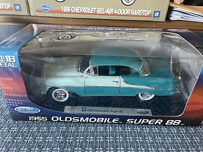 1/18 Welly 1955 Oldsmobile Super 88 Mint Green/ Teal 2 Tone Diecast Model Car • $125