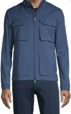 $420.75 • Buy New $1725 Corneliani Hooded Utility Jacket With Headphones Blue 42R US/52R Eu