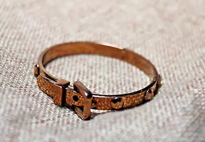 Michael Kors Gold Tone Studded Belt Buckle Bangle Adjustable Bracelet Signed • $19.95