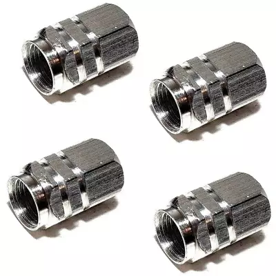 4 Pcs Auto Car Accessories Wheel Tire Valve Caps Tyre Stem Cover Parts Silver • $2.55