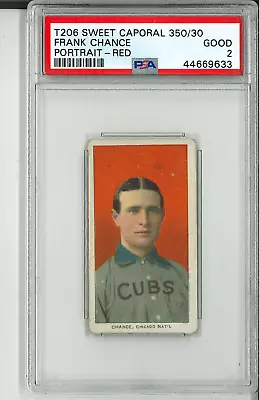 1909 T206 Frank Chance Red Portrait PSA 2 SC 350 • $450