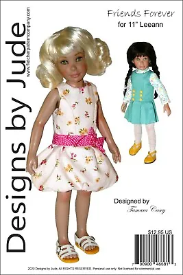 $12.95 • Buy Friends Forever Doll Clothes Sewing Pattern For 11  Leeann Dolls