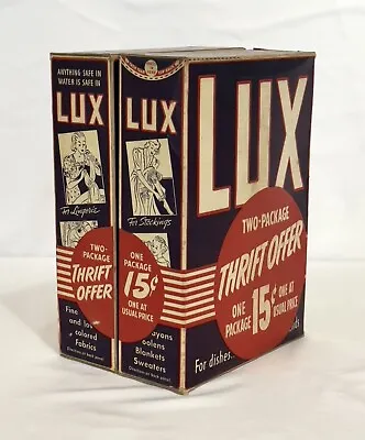 Vintage 1930s NOS Unopened LUX Detergent Advertising Attached Double Boxes • $59.99