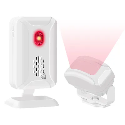 Electrical Infrared Motion Sensor & Receiver Loud Chime Bell Intruder Sensing • $24.89