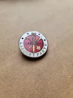 Vintage Labour  Party Liberty Enamel Lapel Buttonhole Badge Political Union • £10