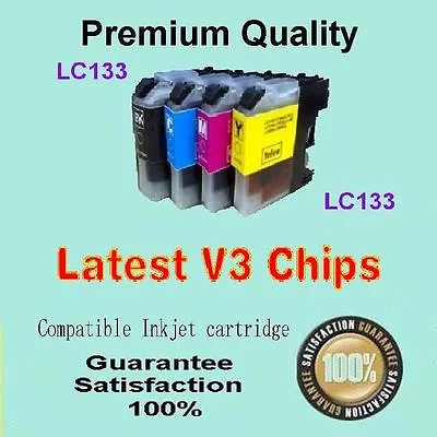 4X Brother Compatible W/chip LC133 MFC-J6920DW MFC-J6520DW MFC-J245 MFCJ-6720DW • $14.80